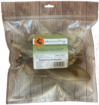 Rinderohren mit Muschel ca 50g 3 St. i.B.