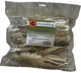 Preview: Kaninchenohren  mit  Fell   250g