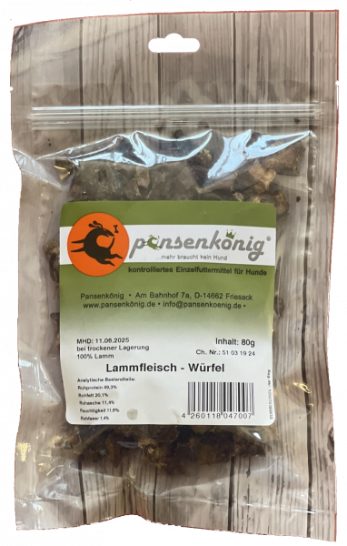 Lammfleisch Würfel 80g