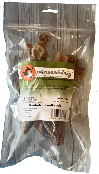 Rindertrockenfleisch /Euter 150g EU-Ware