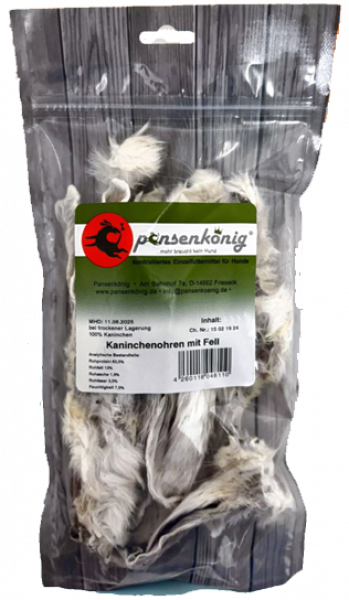 Kaninchenohren mit Fell 1kg