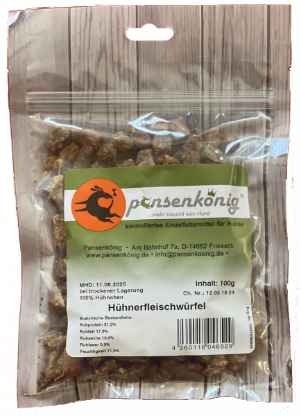 Hühnerfleisch Würfel 100g