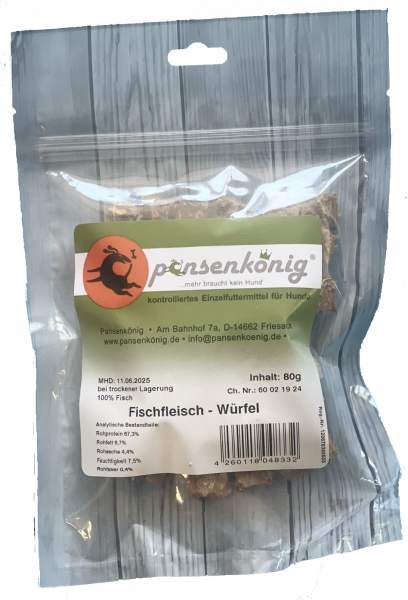 Fischfleisch Würfel 80g